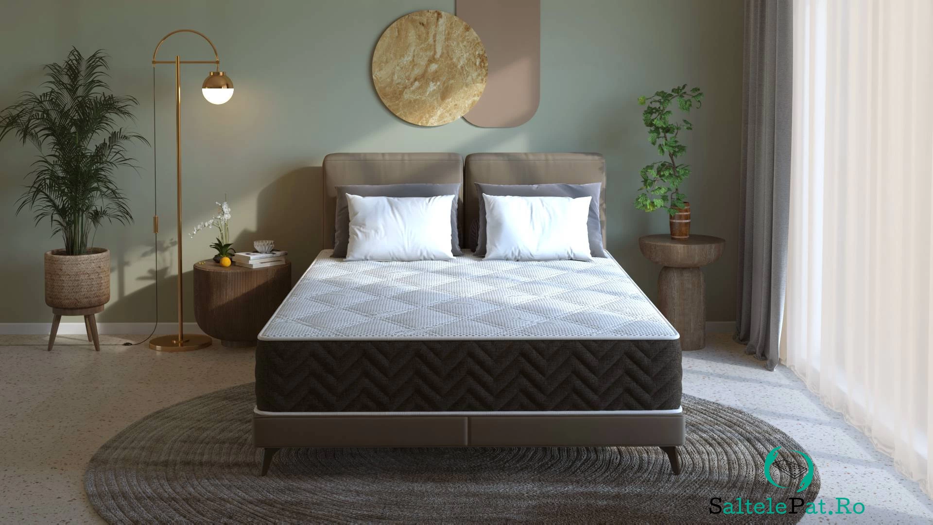 Saltea cu arcuri Pocket Somnart 2Face Confort 90x200, inaltime 22 cm, husa nedetasabila, manere, fermitate medie la 612.26 lei ron
