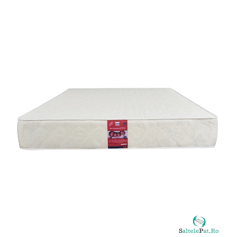 Saltea superortopedica Letto Plus, arcuri Bonell, material Jaquard, alb, 200 x 24 x 140 cm