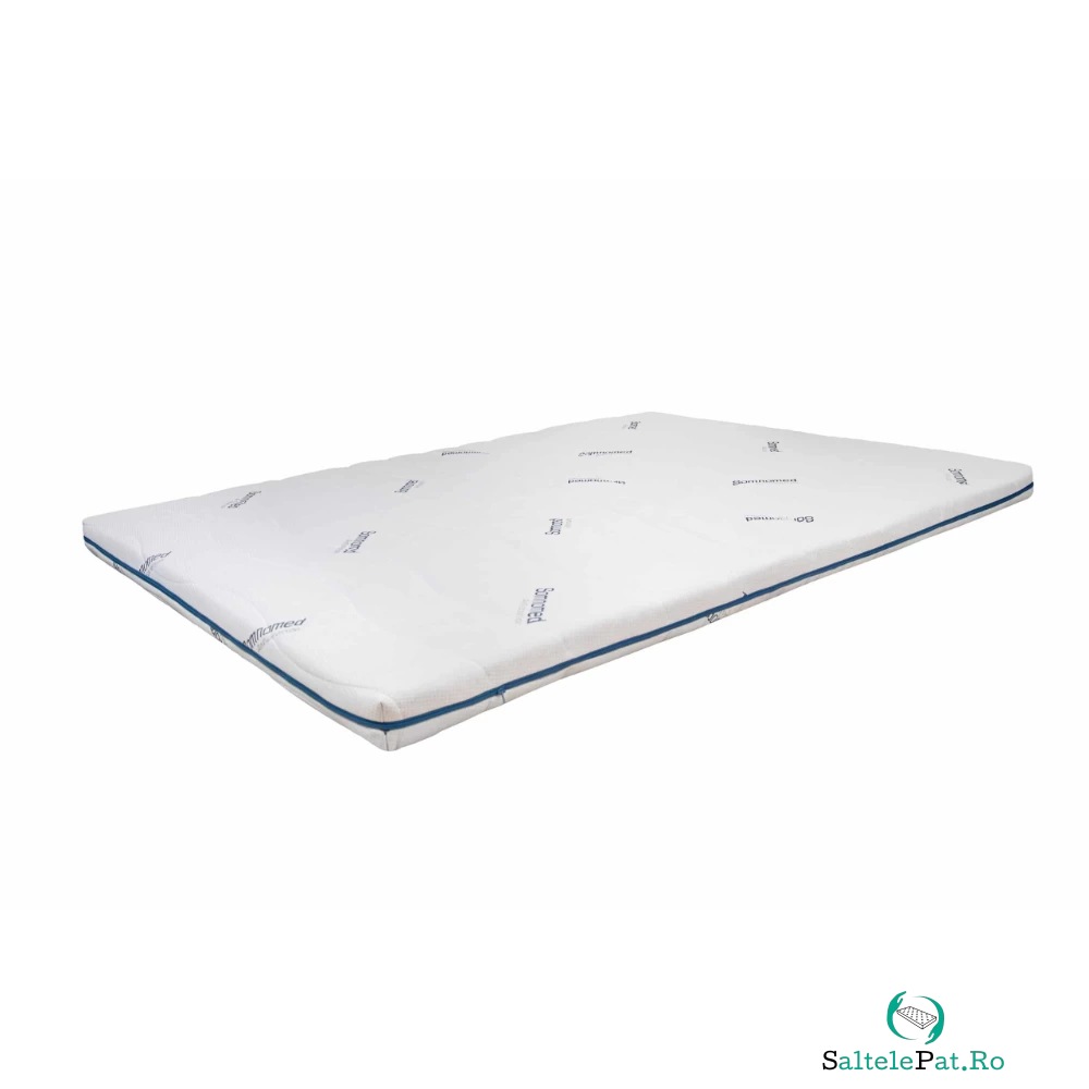 Topper saltea 180 x 200 x 7 cm Minet SomnoMed Antiacaria, ortopedic, antialergenic, husa lavabila